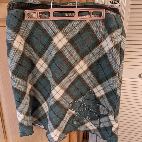 Plaid lined vintage skirt - Picture 1 of 5